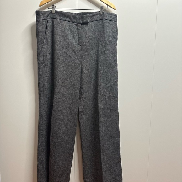 DKNYC Gray Wide-Leg Wool Blend Women's Pants - Picture 2 of 9